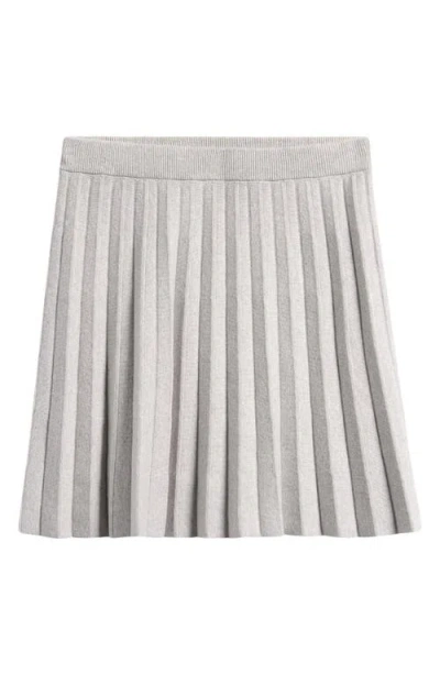 Nordstrom Kids' Pleated Sweater Skirt In Grey Light Heather