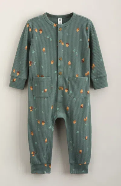 Nordstrom Babies'  Kids' Pocket Rib Romper In Brown