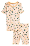 NORDSTROM KIDS' PRINT FITTED TWO-PIECE SHORT PAJAMAS