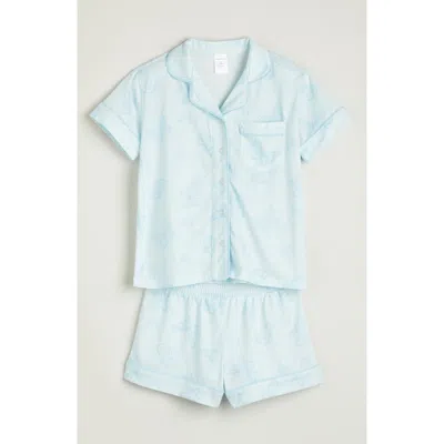Nordstrom Kids' Print Two-piece Short Pajamas In Blue