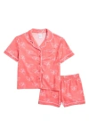 Nordstrom Kids' Print Two-piece Short Pajamas In Coral Sugar Butterfly