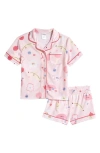 Nordstrom Kids' Print Two-piece Short Pajamas In Pink Prism Breakfast Time