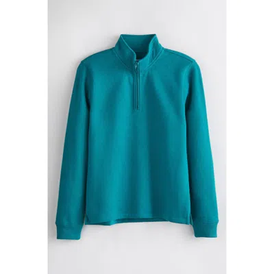 Nordstrom Kids' Quarter-zip Sweatshirt In Green Storm
