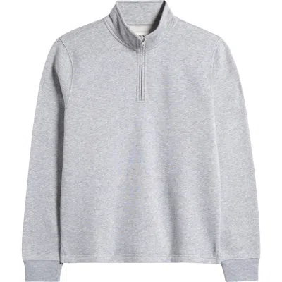 Nordstrom Kids' Quarter-zip Sweatshirt In Grey Light Heather