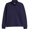 Nordstrom Kids' Quarter-zip Sweatshirt In Navy Peacoat