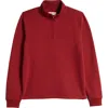 Nordstrom Kids' Quarter-zip Sweatshirt In Red Brick