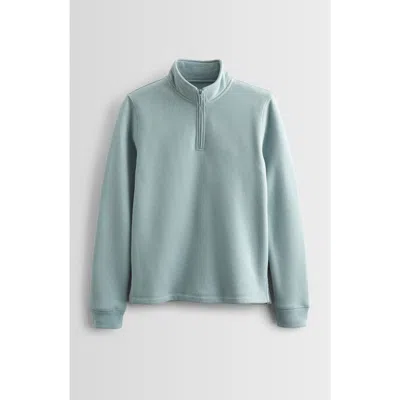 Nordstrom Kids' Quarter-zip Sweatshirt In Teal Mist