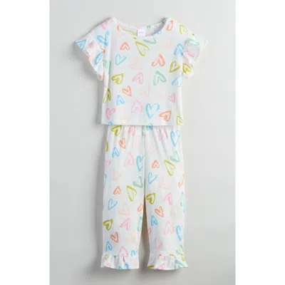 Nordstrom Kids' Rib Knit Pajamas In Neutral