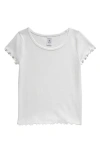 Nordstrom Kids' Ribbed T-shirt In White