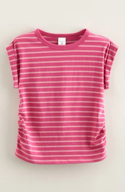 Nordstrom Kids' Ruched Side T-shirt In Pink