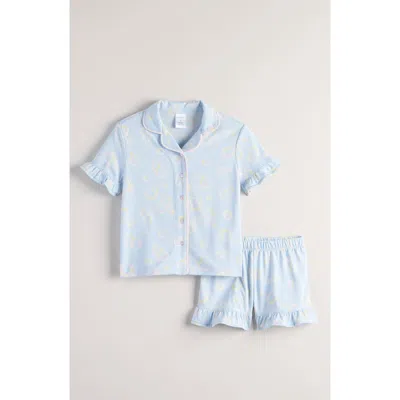 Nordstrom Kids' Ruffle Short Pajamas In Blue