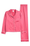 Nordstrom Kids' Satin Pajamas In Pink Caliente