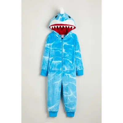 Nordstrom Kids' Shark Hooded Fleece Sleeper Romper