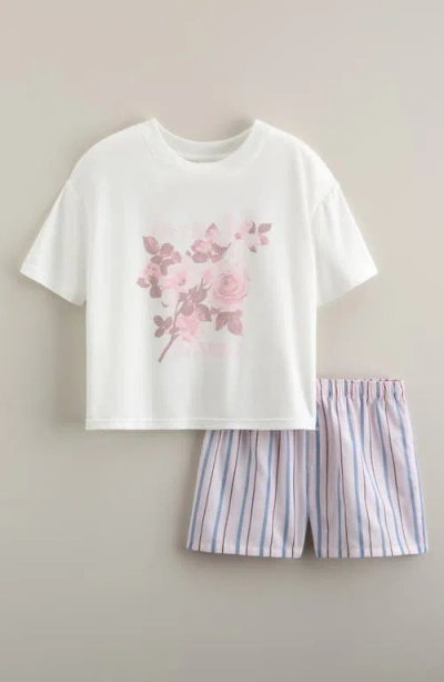 Nordstrom Kids' Short Sleeve T-shirt & Boxer Set In Multi