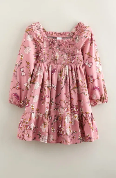 Nordstrom Kids' Smocked Cotton Dress In Pink