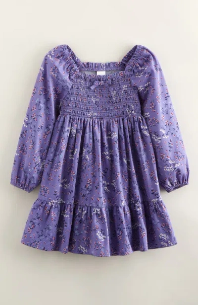 Nordstrom Kids' Smocked Cotton Dress In Purple