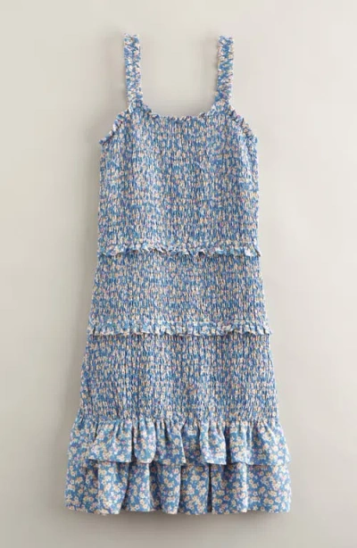 Nordstrom Kids' Smocked Ruffle Dress In Blue