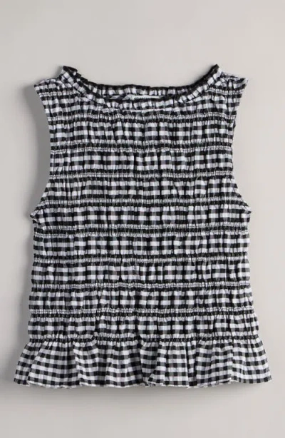 Nordstrom Kids' Smocked Tank In Black