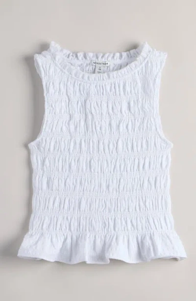 Nordstrom Kids' Smocked Tank In White