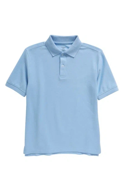 Nordstrom Kids' Solid Piqué Polo In Blue Frozen