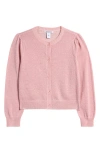 Nordstrom Kids' Sparkle Cardigan In Pink Lotus