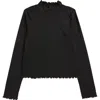 Nordstrom Kids' Sparkle Mesh Top In Black