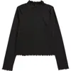 Nordstrom Kids' Sparkle Mesh Top In Black