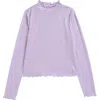 Nordstrom Kids' Sparkle Mesh Top In Purple Petal