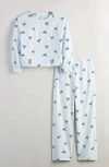 Nordstrom Kids' Sporty Velour Pajamas In Blue