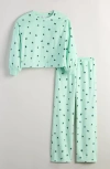 Nordstrom Kids' Sporty Velour Pajamas In Green