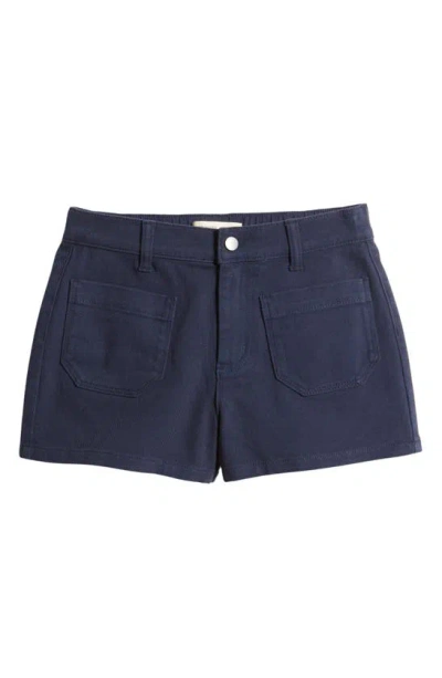 Nordstrom Kids' Stretch Twill Shorts In Navy Peacoat