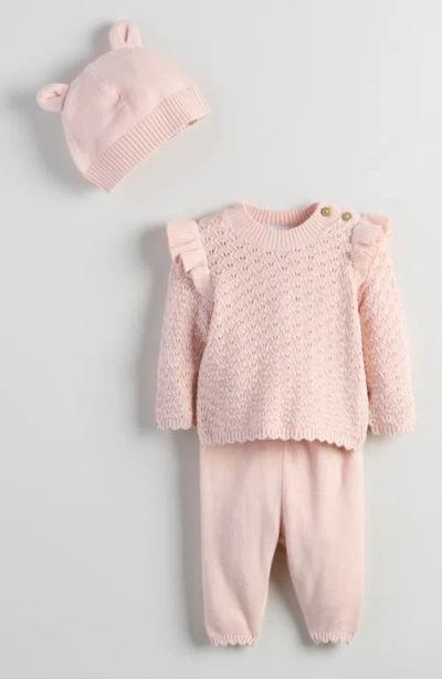 Nordstrom Babies'  Kids' Sweet 3-piece Sweater Set In Pink