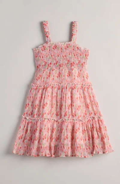 Nordstrom Kids' Tiered Smocked Dress In Pink