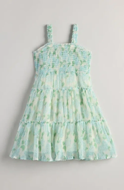 Nordstrom Kids' Tiered Smocked Dress In Green
