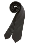 Nordstrom Kids' Ugo Solid Satin Tie In Black