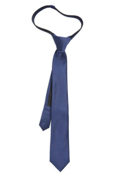 Nordstrom Kids' Ugo Solid Satin Tie In Navy Ugo Satin