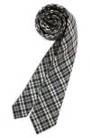 Nordstrom Kids' Valley Plaid Silk Tie In Black Valley Plaid