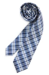 Nordstrom Kids' Valley Plaid Silk Tie In Blue Valley Plaid