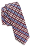 Nordstrom Kids' Valley Plaid Silk Tie In Red Valley Plaid