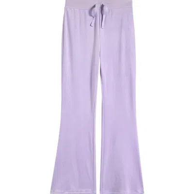 Nordstrom Kids' Velour Flare Sweatpants In Purple Petal