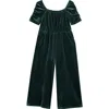 Nordstrom Kids' Velour Jumpsuit In Green Park