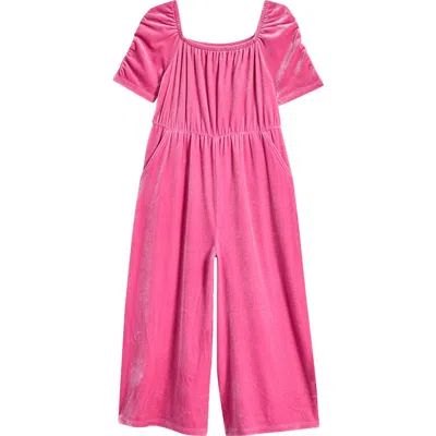 Nordstrom Kids' Velour Jumpsuit In Pink Boss