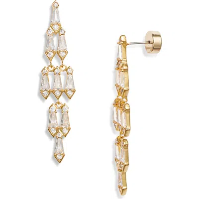 Nordstrom Kite Cubic Zirconia Chandelier Drop Earrings In Clear- Gold