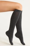 Nordstrom Knee High Merino Wool Blend Socks In Gray