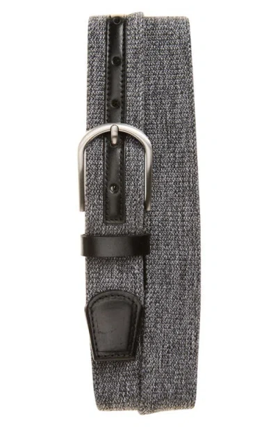 Nordstrom Koa Melange Stretch Woven Leather Belt In Gray