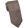 Nordstrom Langley Geometric Pattern Silk Jacquard Tie In Brown