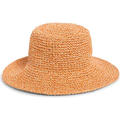 Nordstrom Lantern Packable Straw Bucket Hat In Orange
