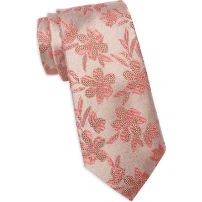 Nordstrom Lanus Floral Silk Tie In Orange