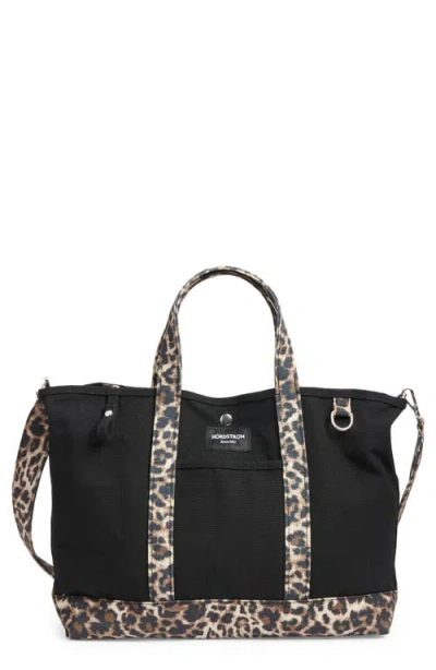 Nordstrom Large 125th Anniversary Structured Tote In Black