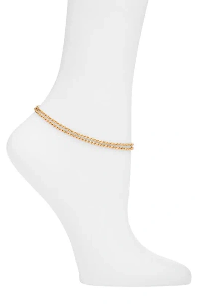 Nordstrom Layered Chain Anklet In Gold
